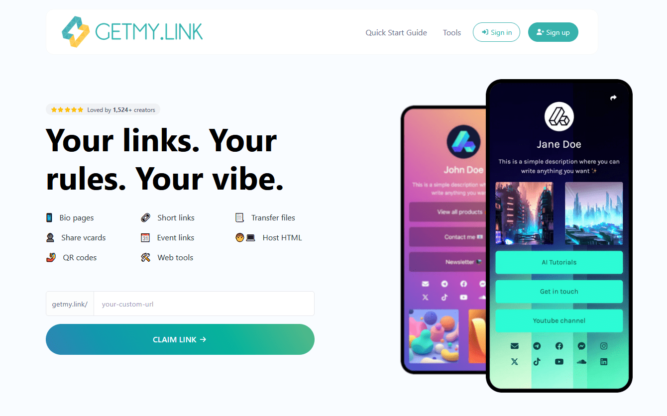 GetMy.Link: One Link to Rule Them All - And Yes, It Works for Adult Creators Too 3 getmylink min