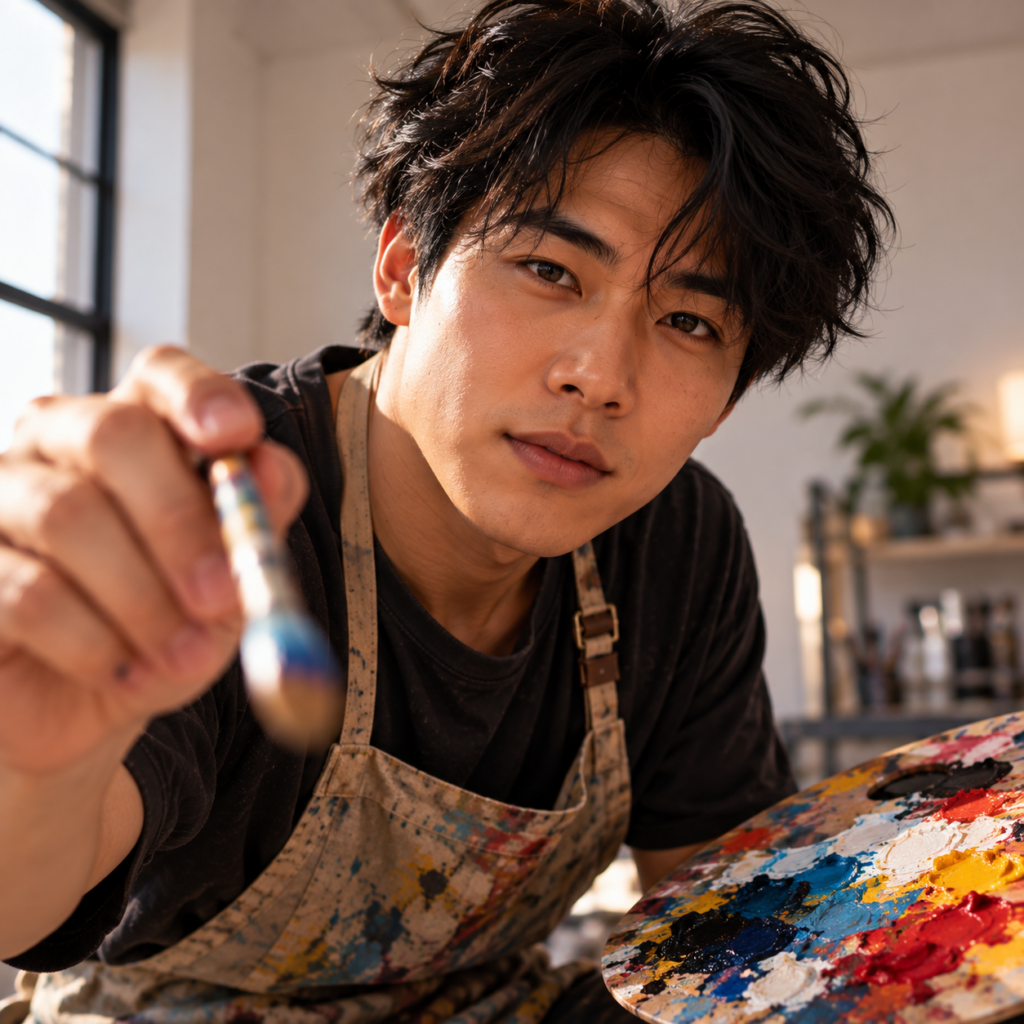 OnlyFans for Artists: A Practical Guide to Building a Paid Art Page 3 Kunstler malt den Betrachter - CreatorTraffic.com